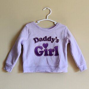 Garanimals Daddys Girl Purple Girls Fleece Lined Sweatshirt Size 18 Months